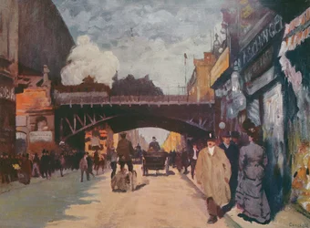 Street in Berlin: Friedrichstrasse at the Corner of Georgenstrasse, c.1900